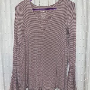 Mauve and white shirt